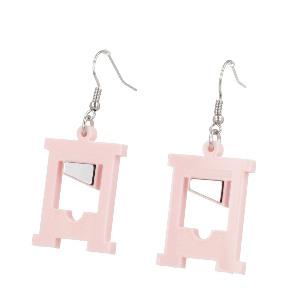How's Your Head? Guillotine Earrings - Pink - Sour Cherry