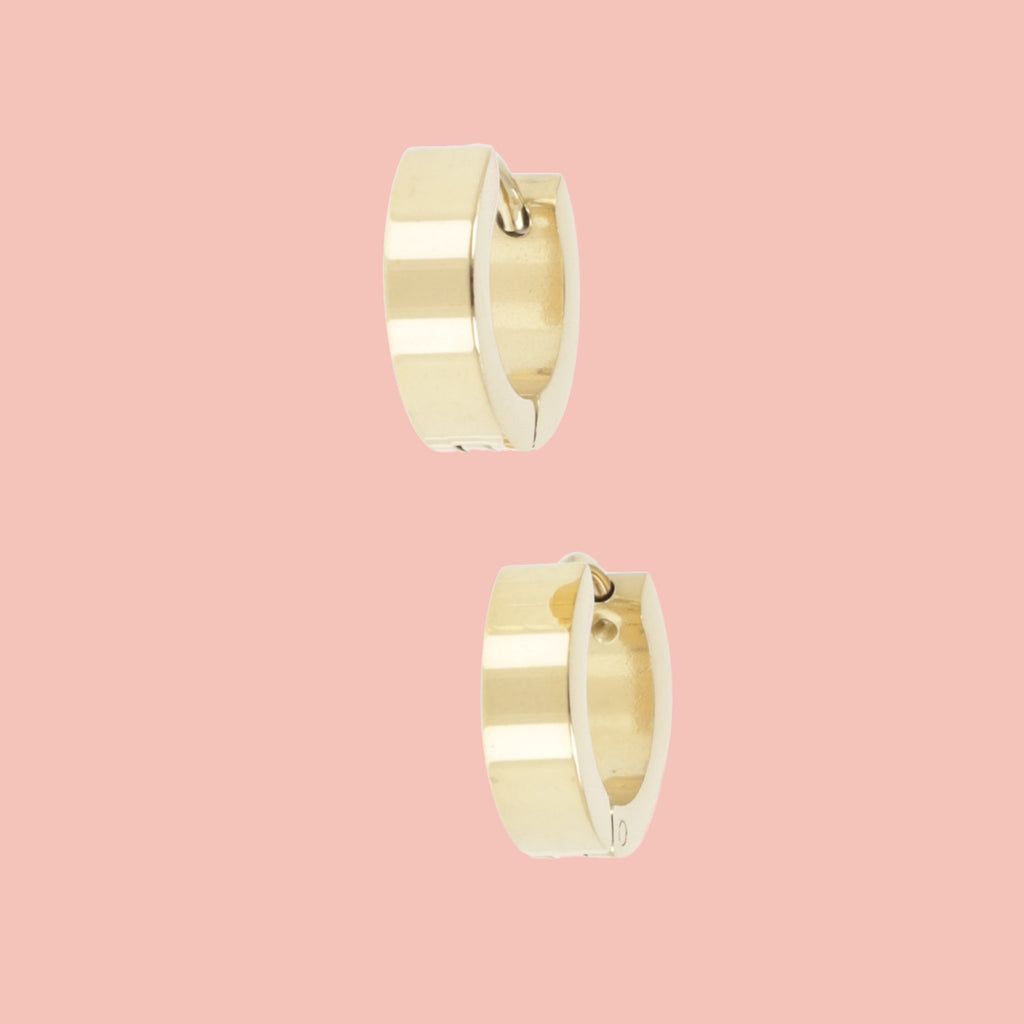Huggie Hoop Earrings (Gold Plated) - Sour Cherry