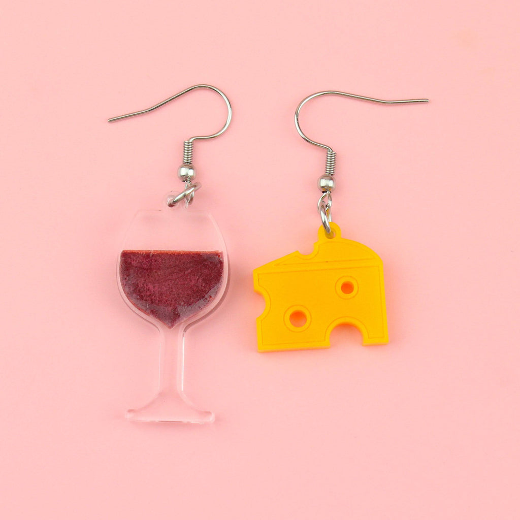 Wine & Cheese Night Earrings - Sour Cherry