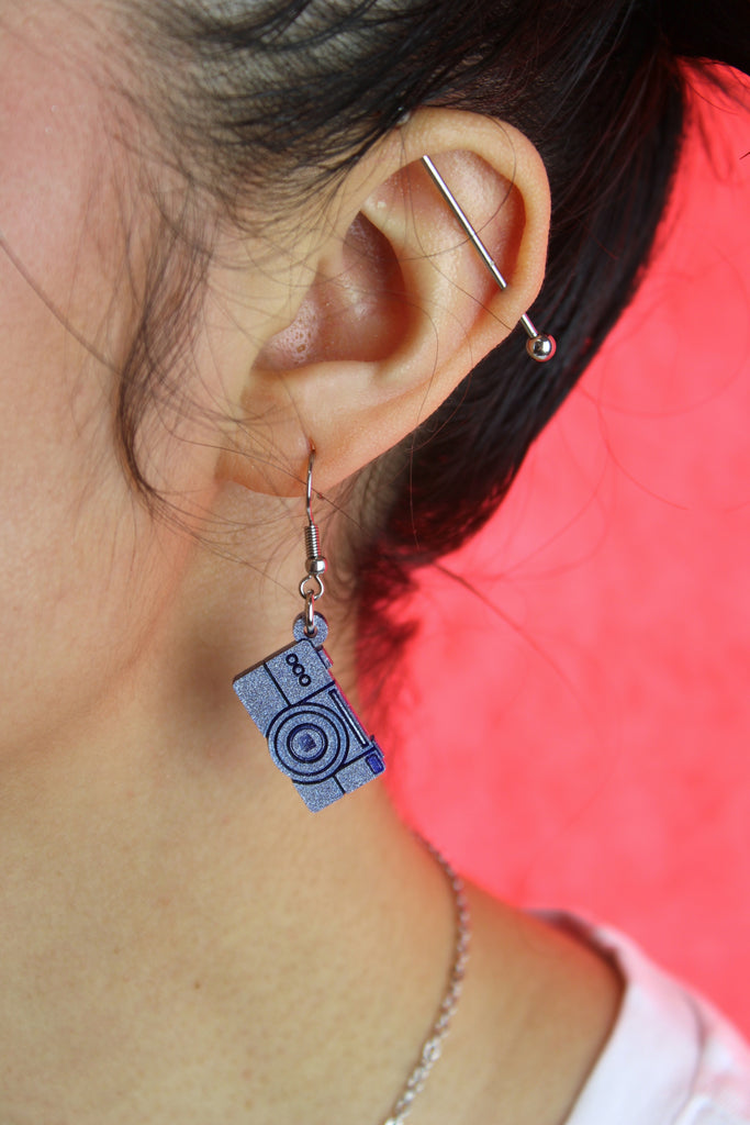 Say Cheese! Digital Camera Earrings - Sour Cherry