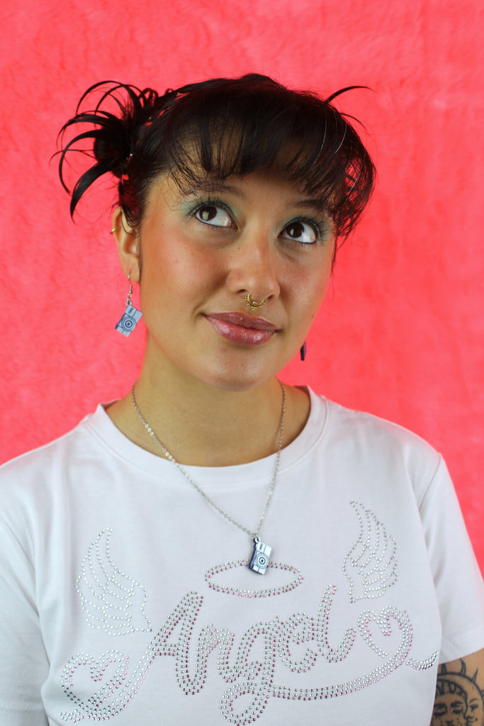 Say Cheese! Digital Camera Necklace - Sour Cherry