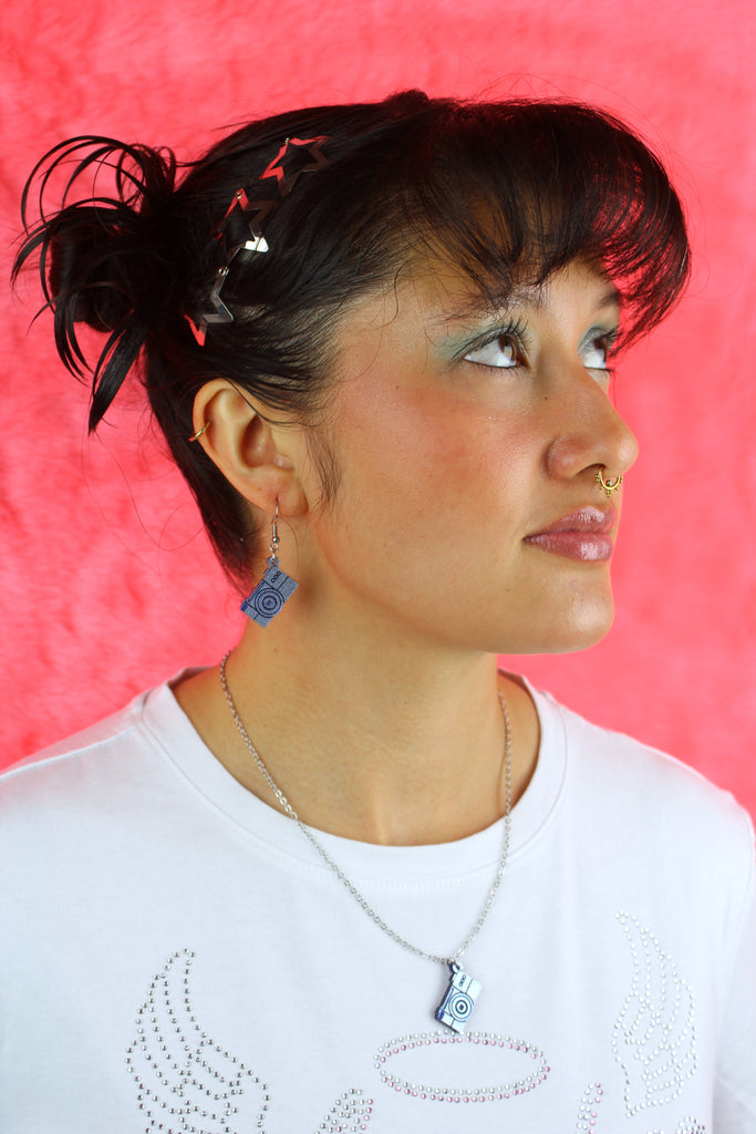 Say Cheese! Digital Camera Necklace - Sour Cherry