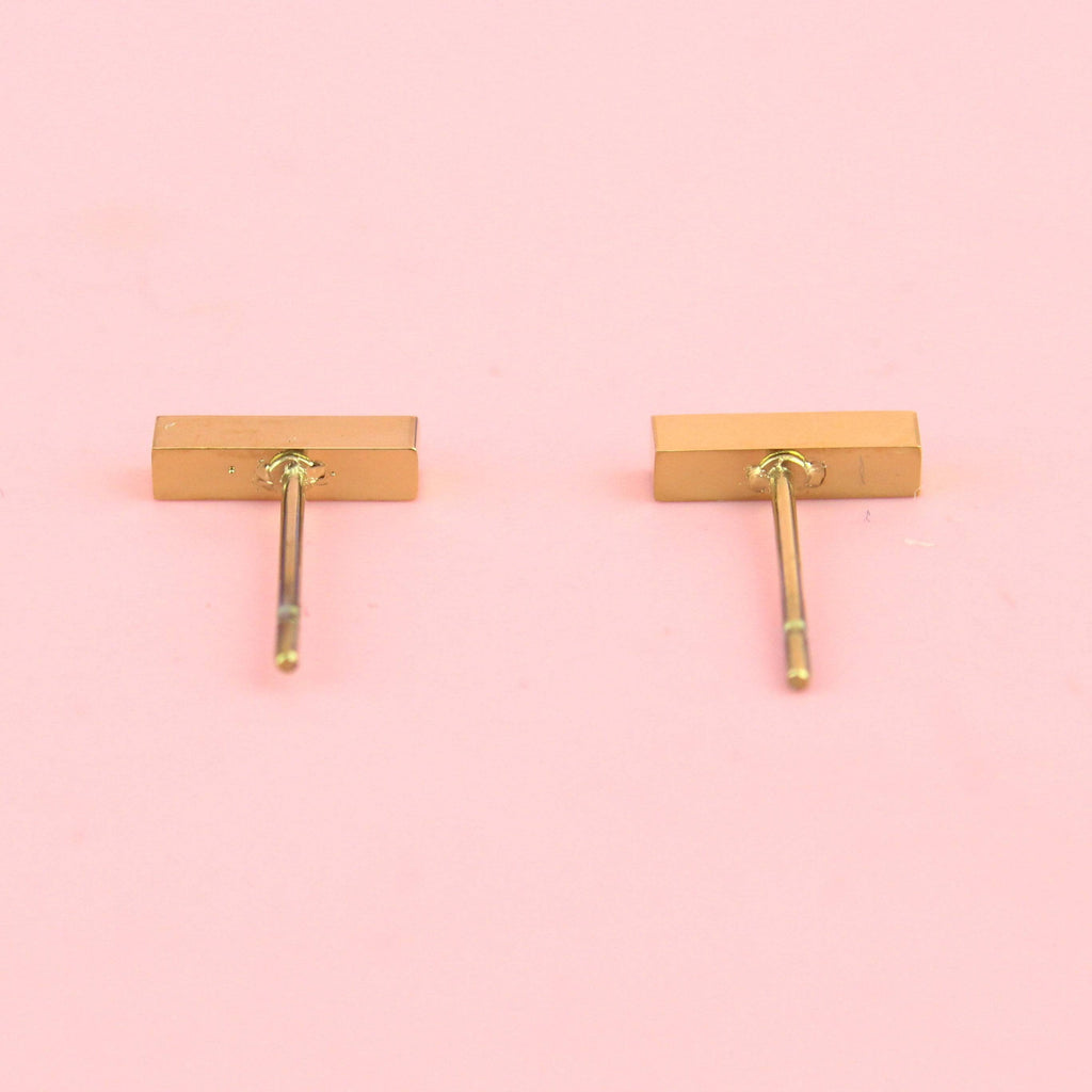 Minimalist Bar Studs (Gold Plated) - Sour Cherry