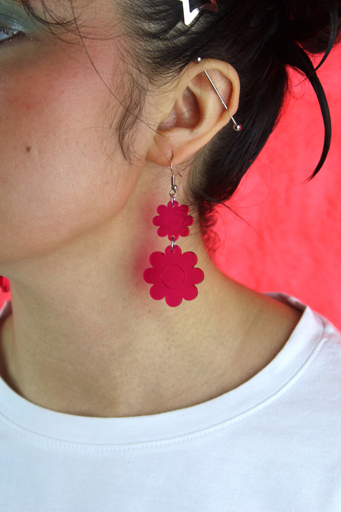I'll Bring You Flowers Earrings - Sour Cherry