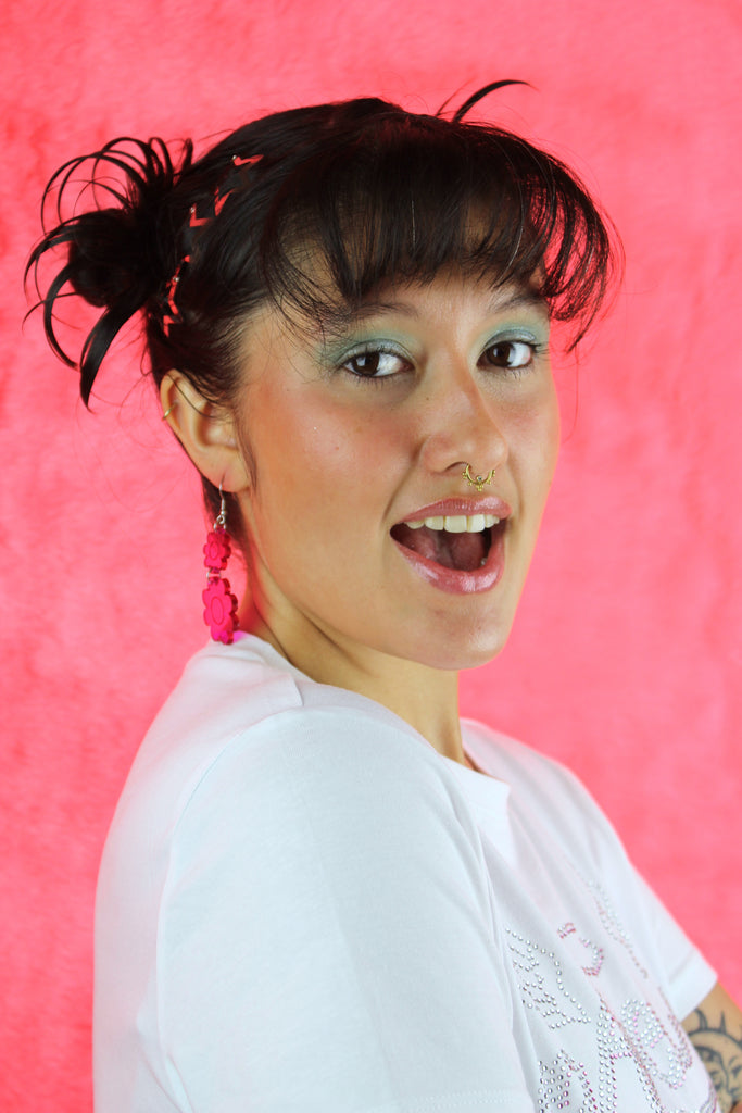 I'll Bring You Flowers Earrings - Sour Cherry