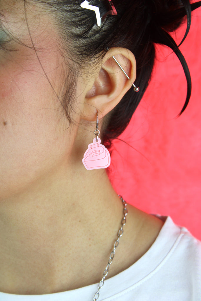 Bubble Chair Huggie Hoop Earrings - Sour Cherry