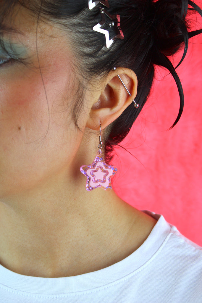 Star Girl Earrings - Sour Cherry