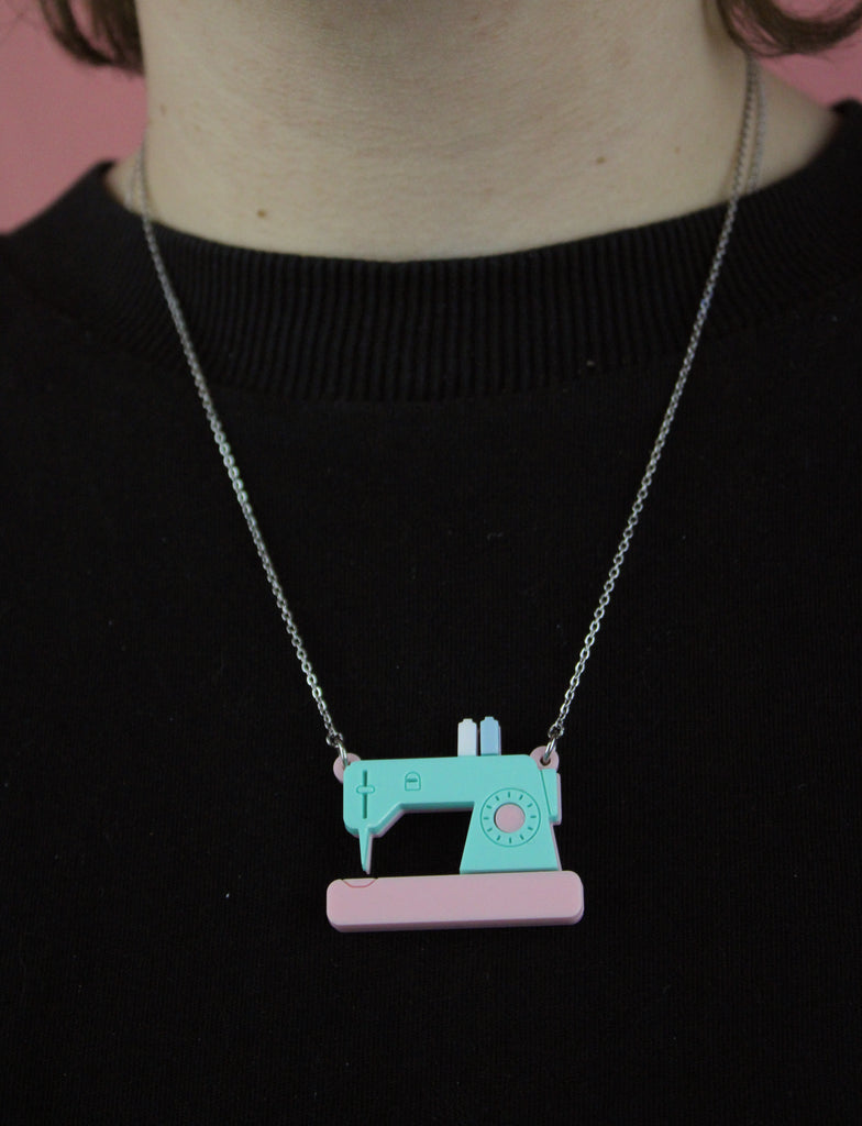 A Stitch in Time Necklace - Sour Cherry