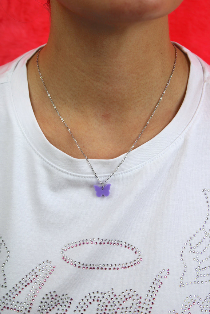 You're My Butterfly, Sugar Baby Necklace (Lilac) - Sour Cherry