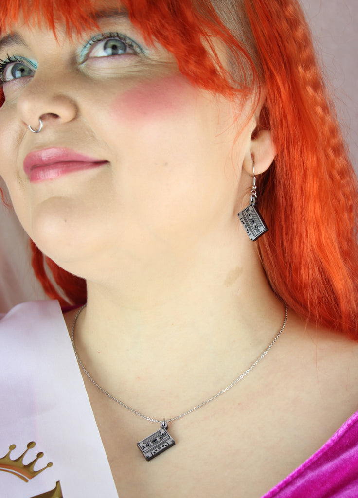 Mix It Up Tape Necklace - Sour Cherry
