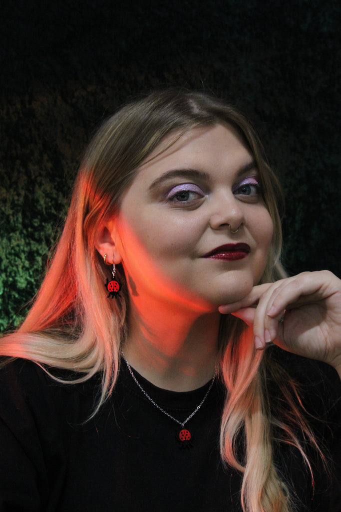 Dotty For You Ladybird Earrings - Bright Red - Sour Cherry