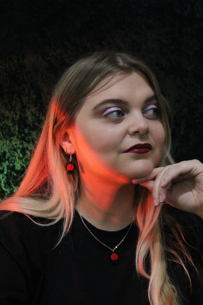 Dotty For You Ladybird Earrings - Bright Red - Sour Cherry