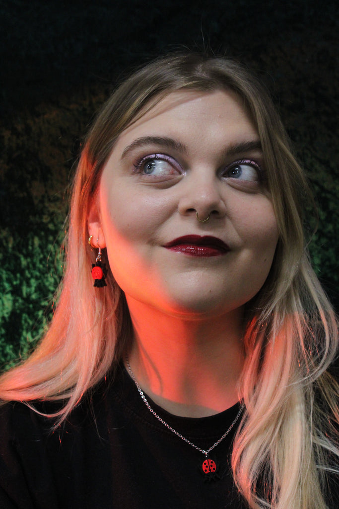 Dotty For You Ladybird Necklace - Bright Red - Sour Cherry