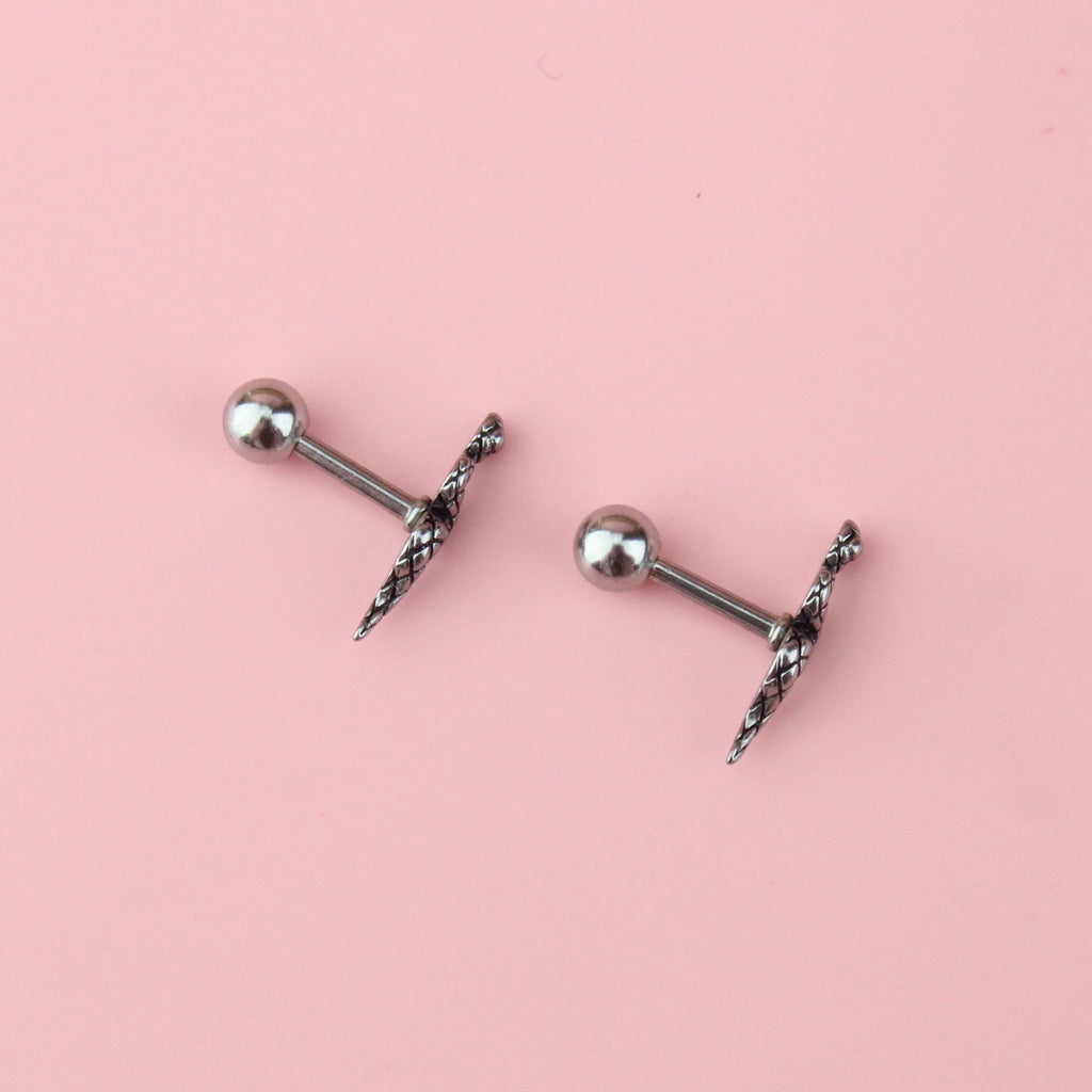 Snake It 'Till You Make It Stud Earrings - Sour Cherry