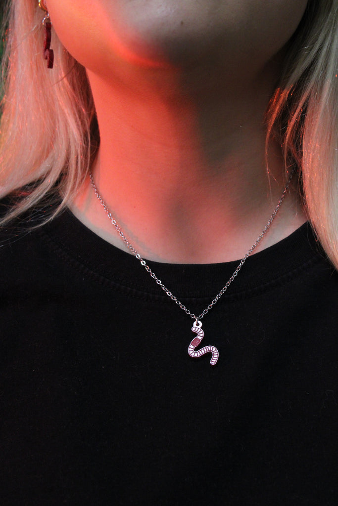 Do The Worm Necklace - Sour Cherry