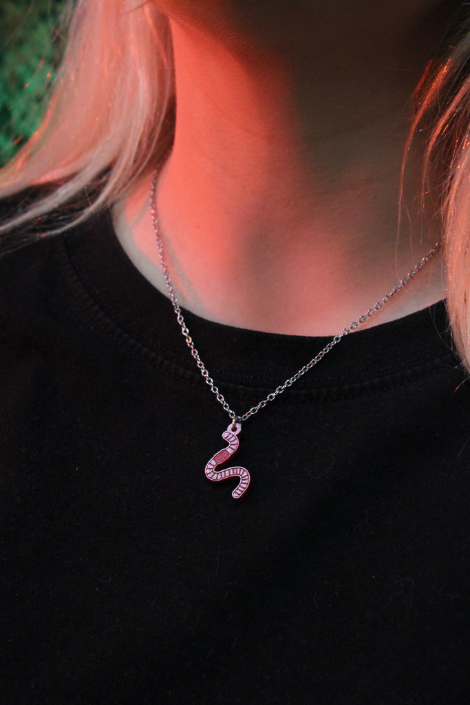 Do The Worm Necklace - Sour Cherry