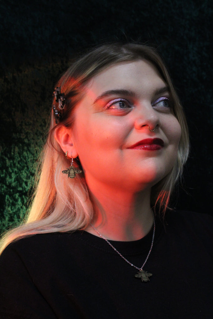 To Bee Or Not To Bee Earrings - Sour Cherry