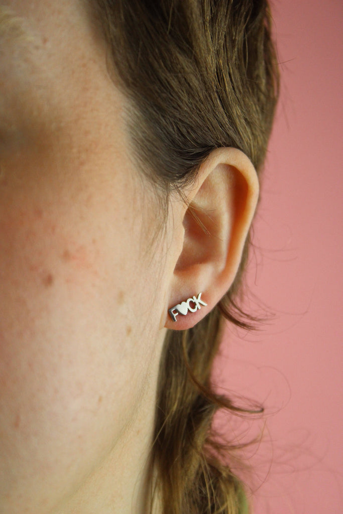 F*CK Stud Earrings - Sour Cherry