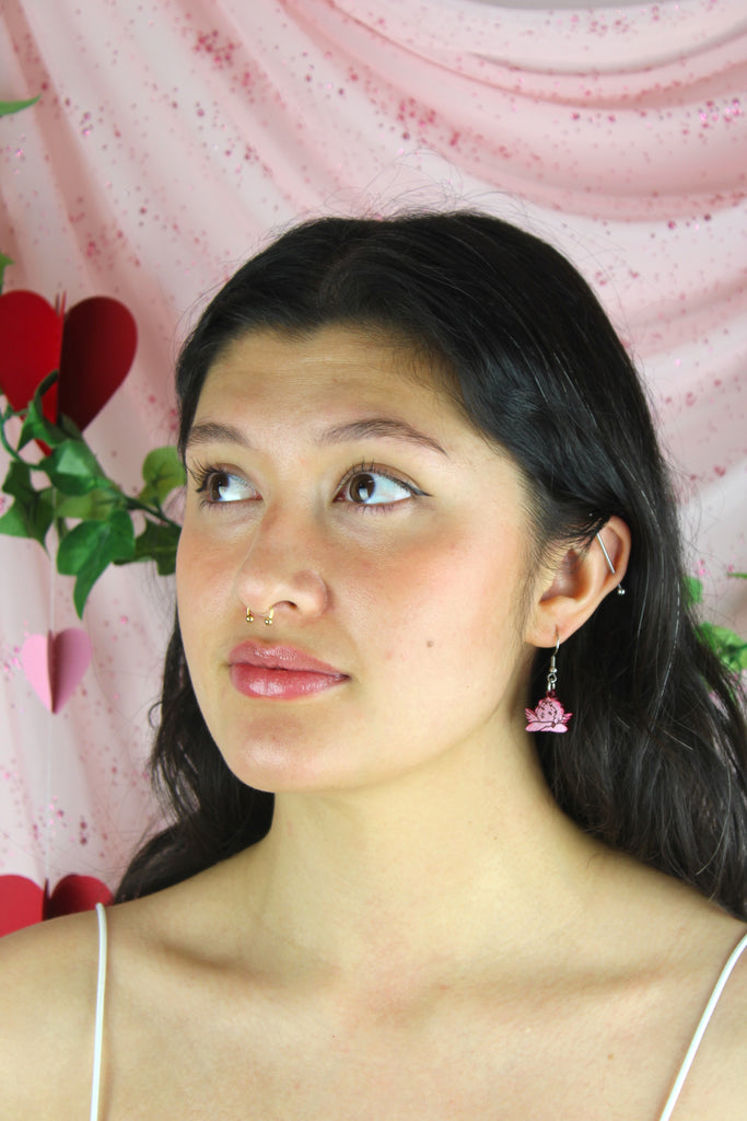Stupid Cupid Earrings - Pink - Sour Cherry