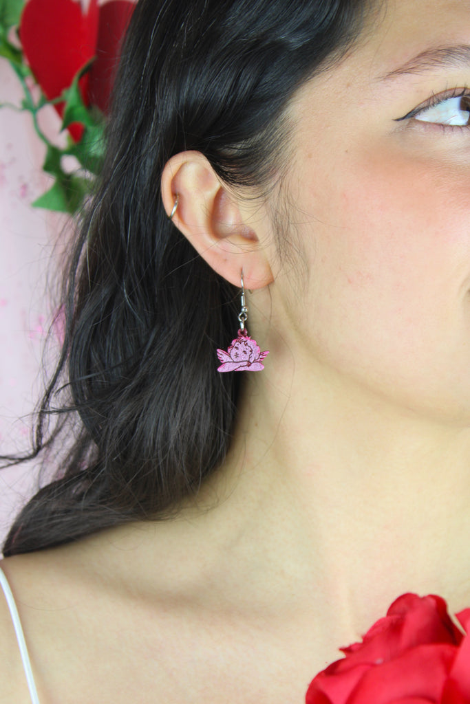 Stupid Cupid Earrings - Pink - Sour Cherry