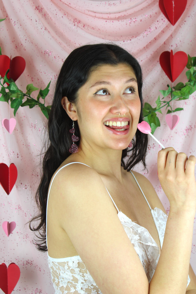 Love Is In The Air Earrings - Pink - Sour Cherry
