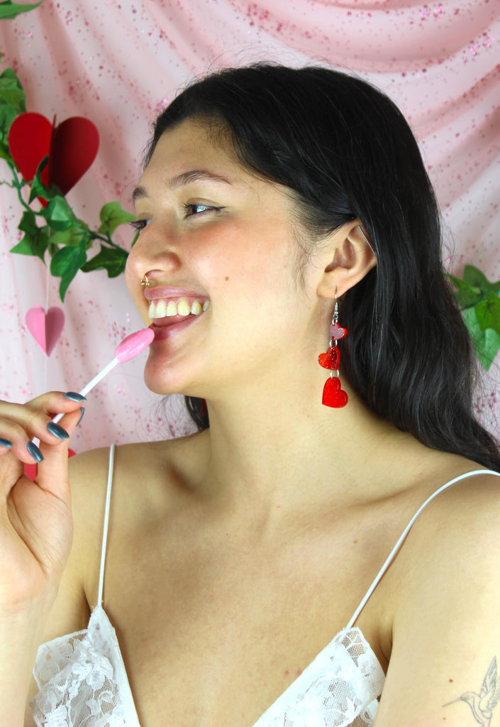 Love Is In The Air Earrings - Red - Sour Cherry