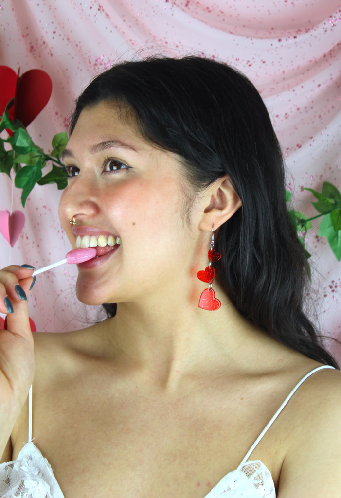 Love Is In The Air Earrings - Red - Sour Cherry