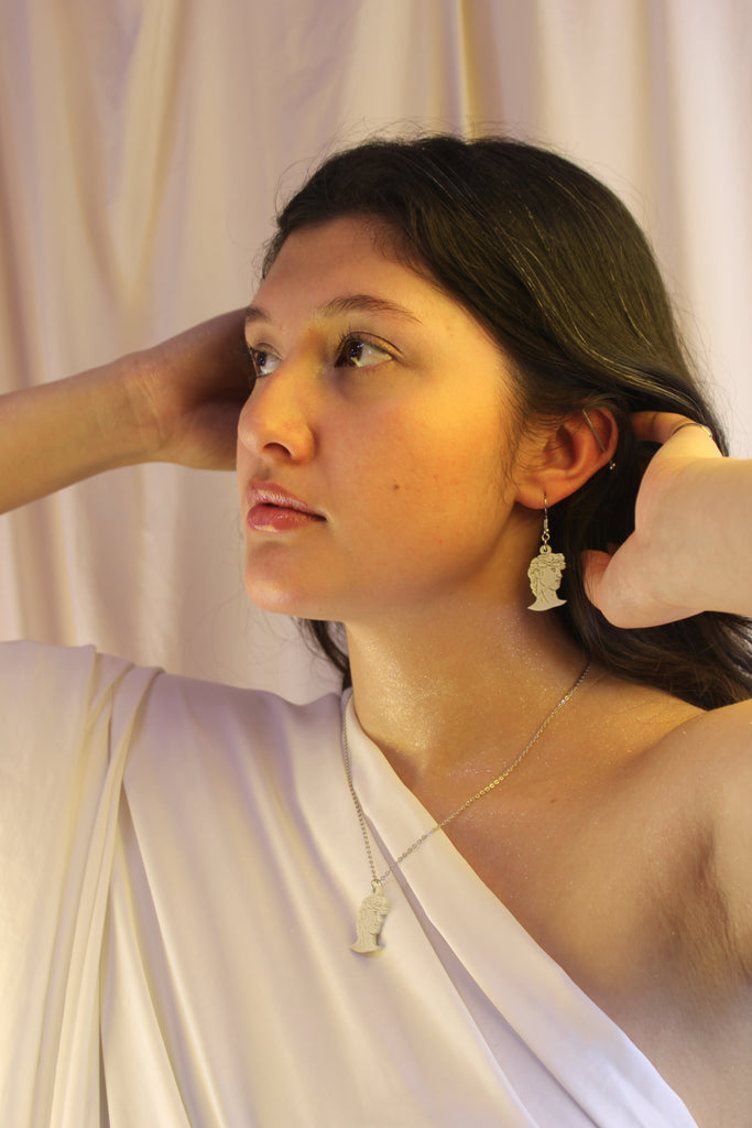 David Bust Earrings - Sour Cherry