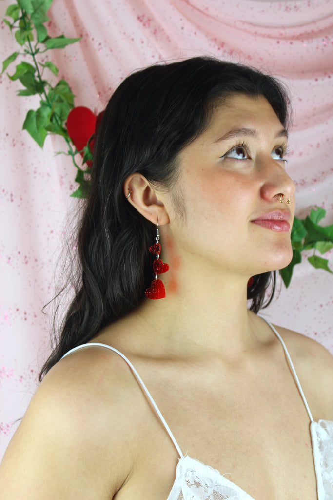 Love Is In The Air Earrings - Red - Sour Cherry