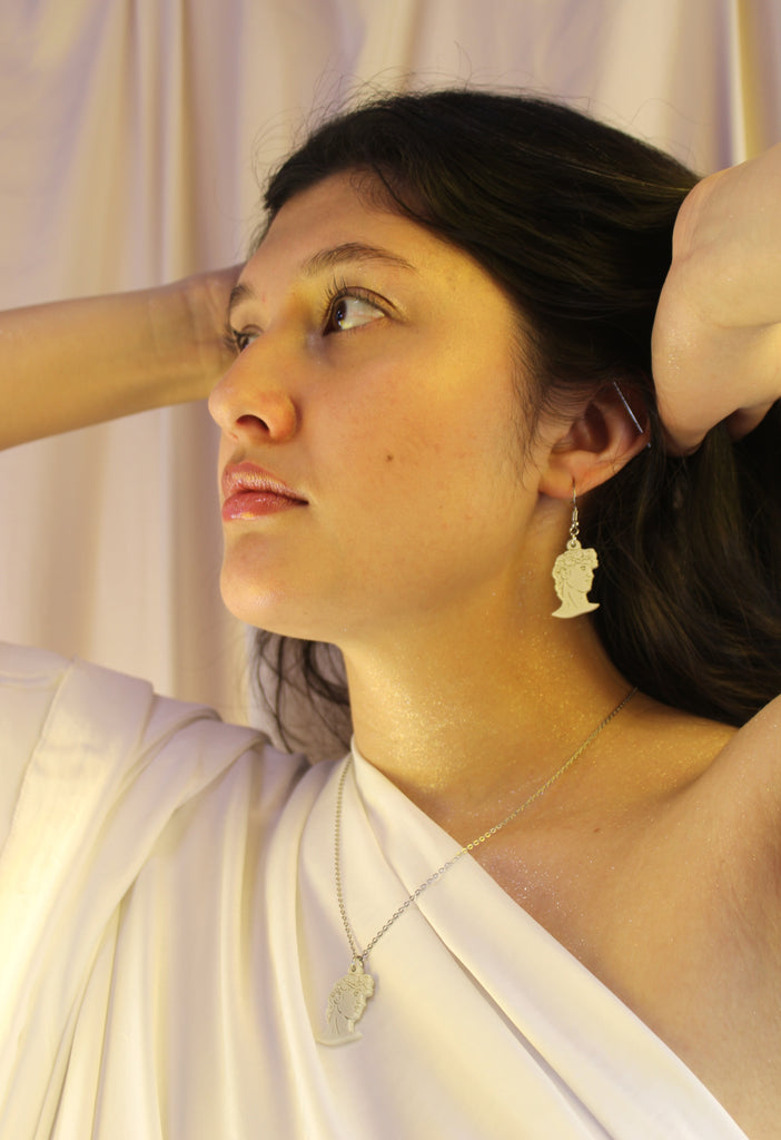 David Bust Earrings - Sour Cherry