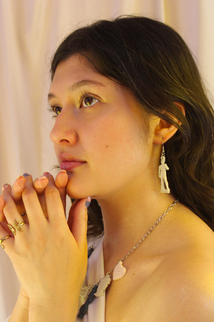 David Sculpture Earrings - Sour Cherry