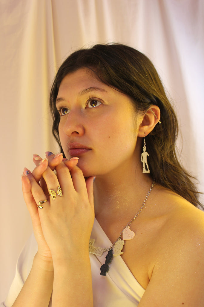 David Sculpture Earrings - Sour Cherry