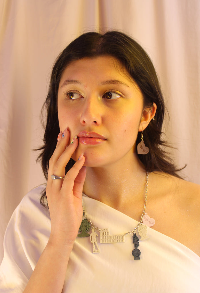 The Creation of Adam Heart Earrings - Lavender - Sour Cherry