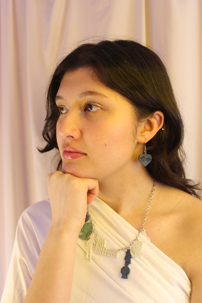 Raphael's Angels Heart Earrings - Midnight Blue - Sour Cherry