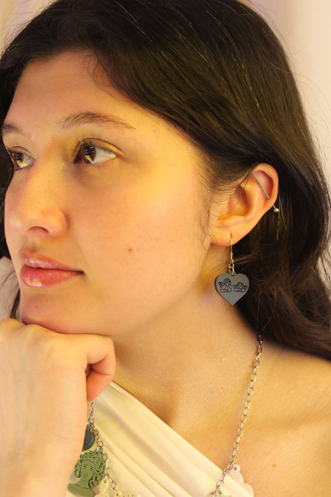 Raphael's Angels Heart Earrings - Midnight Blue - Sour Cherry