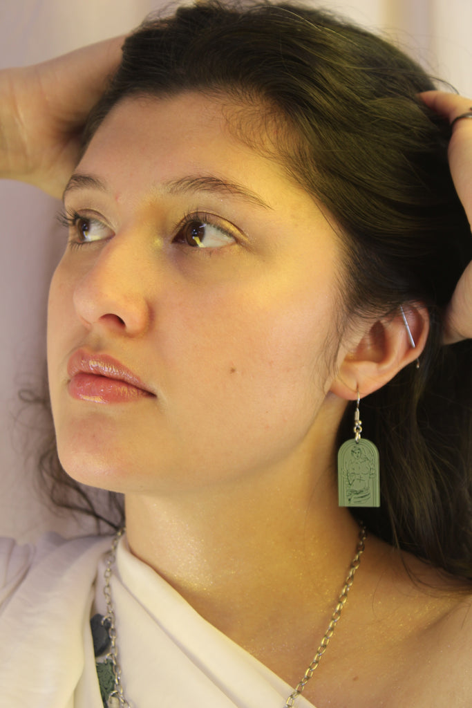 Venus De Milo Earrings - Sage Green - Sour Cherry