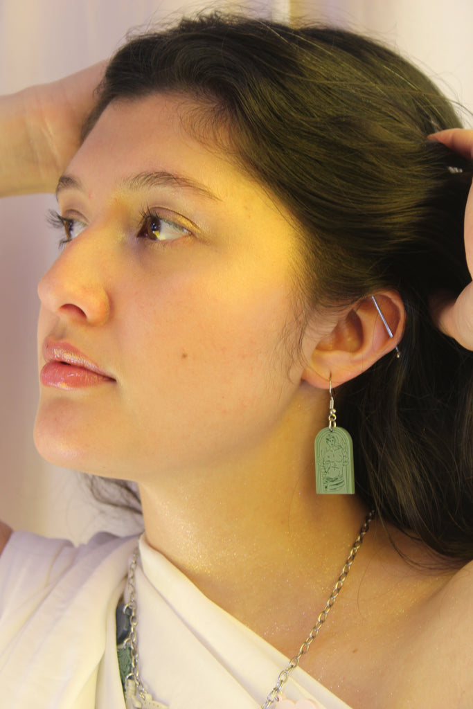 Venus De Milo Earrings - Sage Green - Sour Cherry