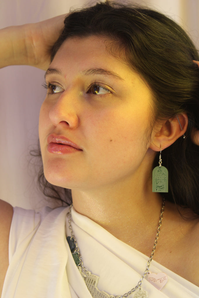 Venus De Milo Earrings - Sage Green - Sour Cherry