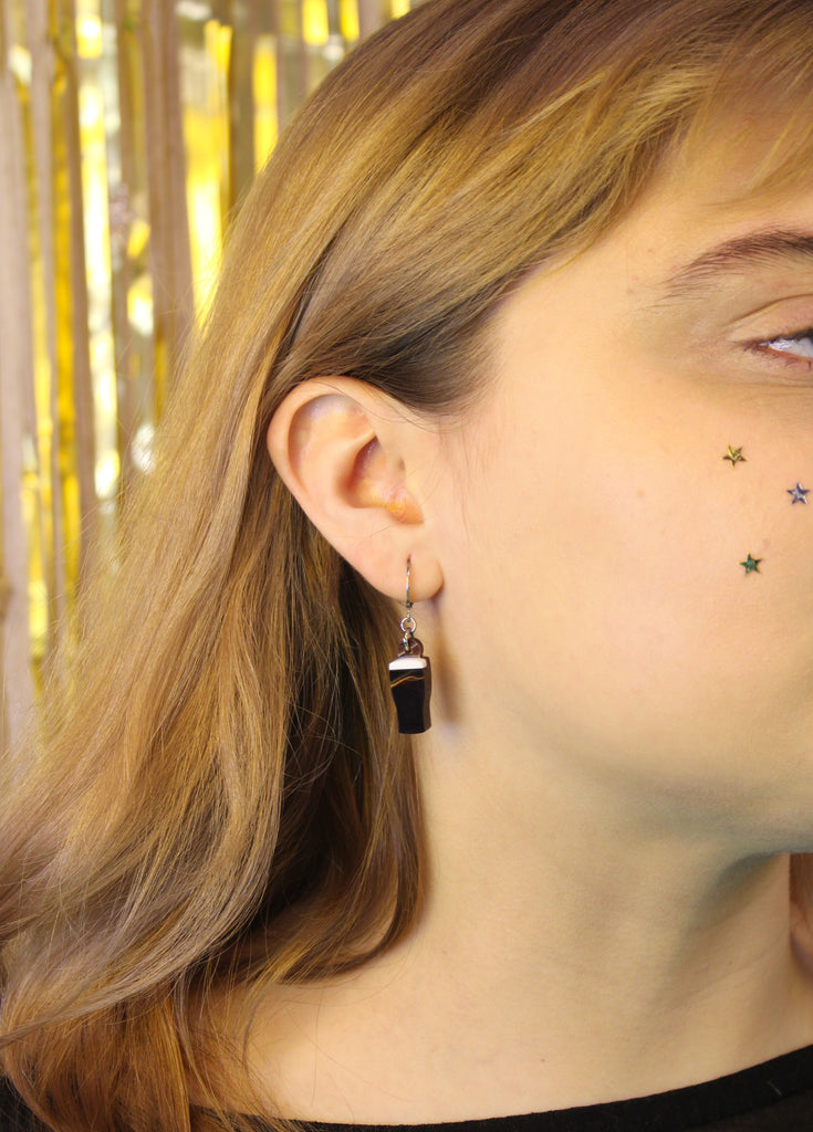 Short & Stout Huggie Hoop Earrings - Sour Cherry