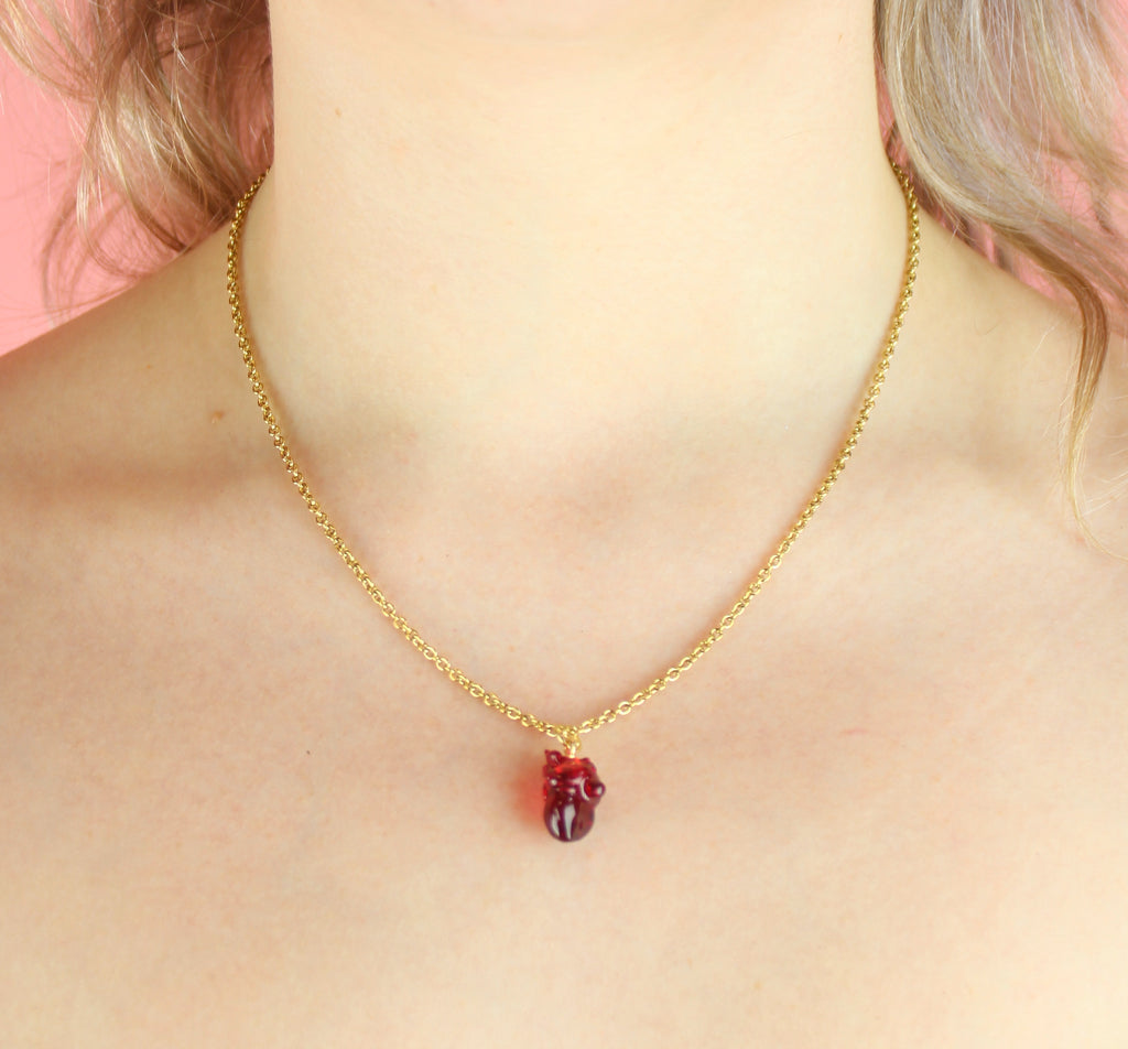 You're Just My Blood Type Necklace - Sour Cherry
