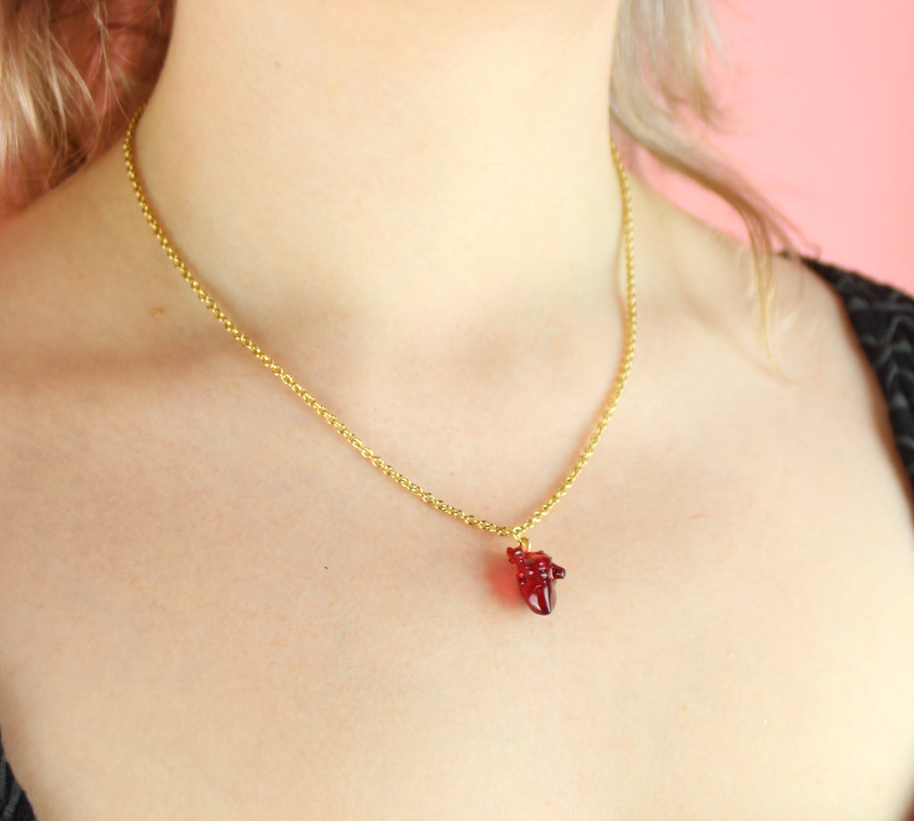 You're Just My Blood Type Necklace - Sour Cherry