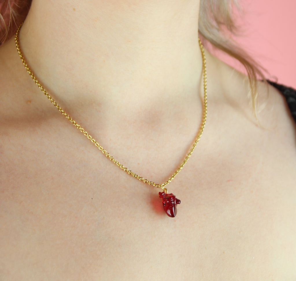 You're Just My Blood Type Necklace - Sour Cherry