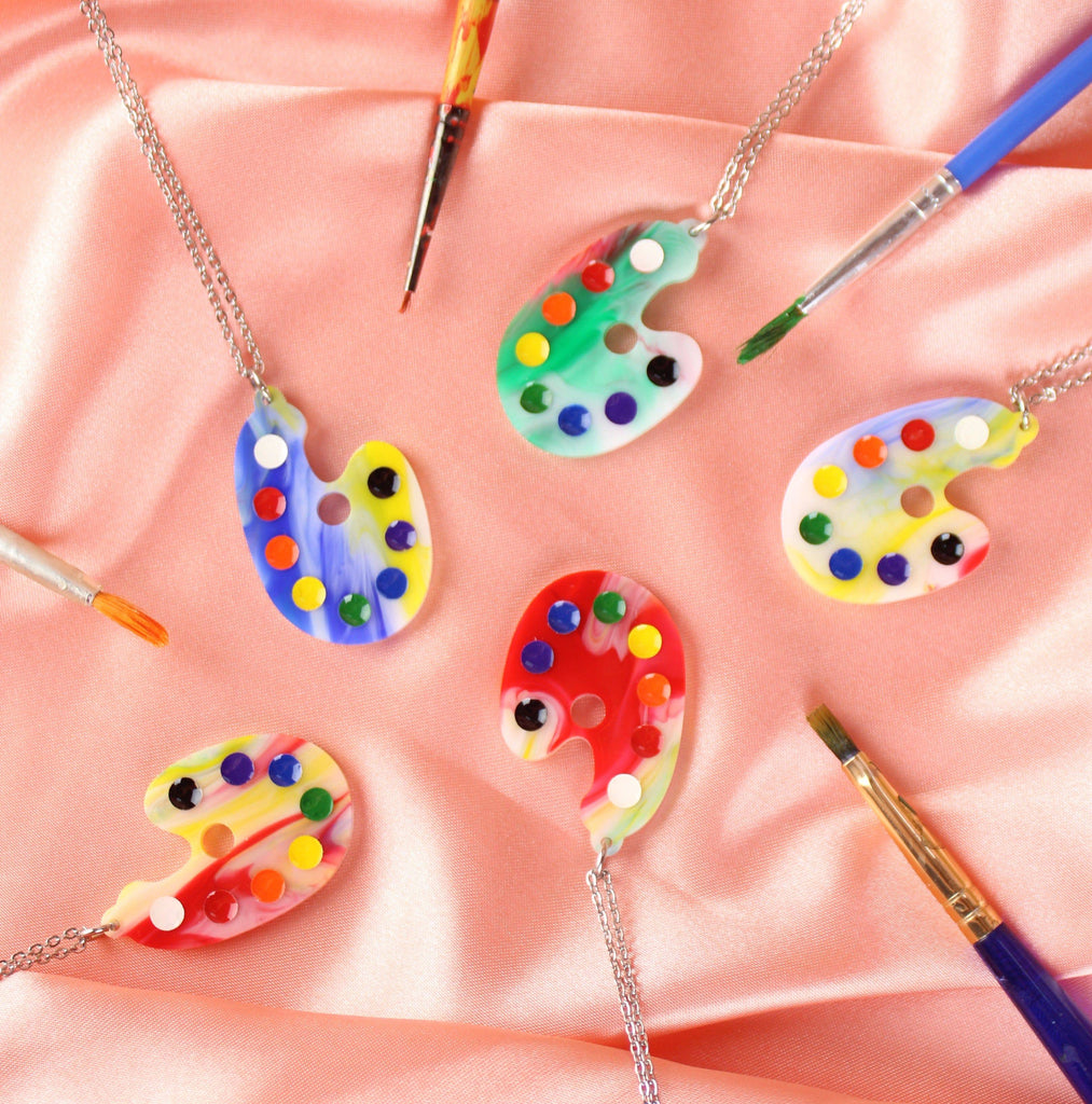 This Is An Art Palette Necklace - Sour Cherry