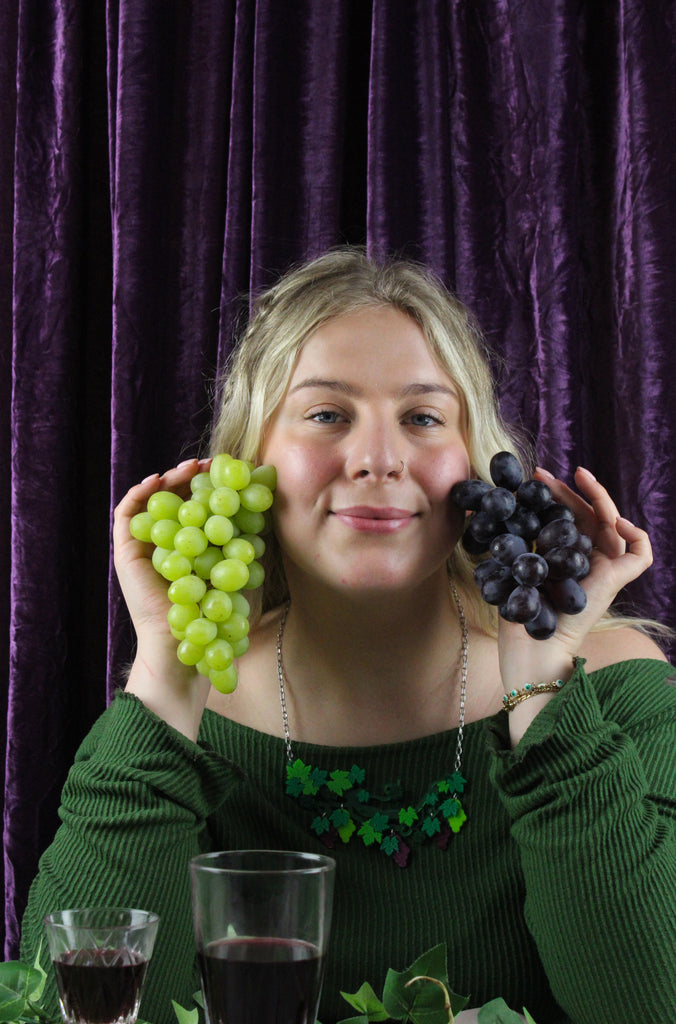 Heard It On The Grapevine Necklace - Sour Cherry