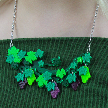 Heard It On The Grapevine Necklace - Sour Cherry