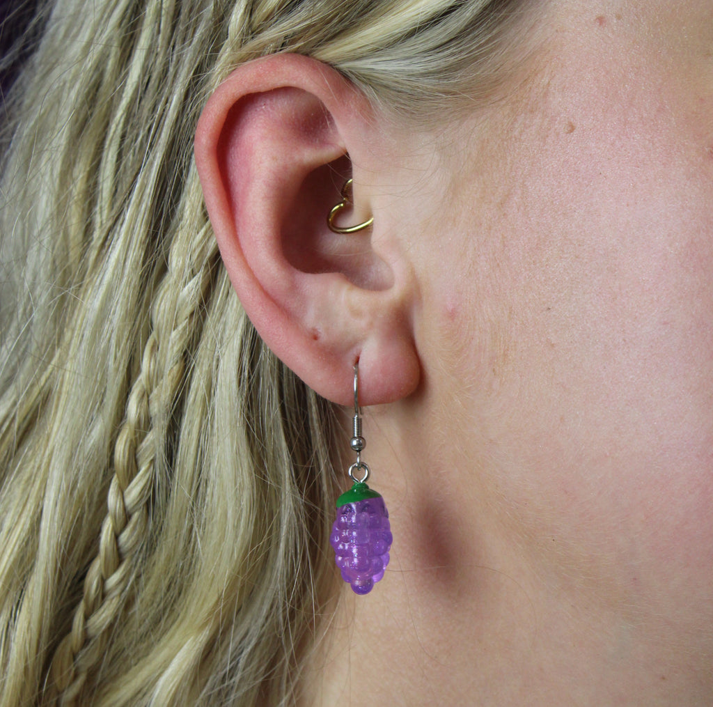 Got Any Grapes? Earrings (Purple) - Sour Cherry