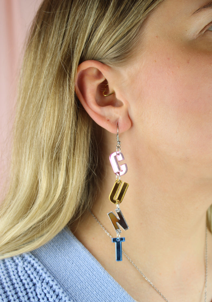 Charisma, Uniqueness, Nerve and Talent Earrings - Sour Cherry
