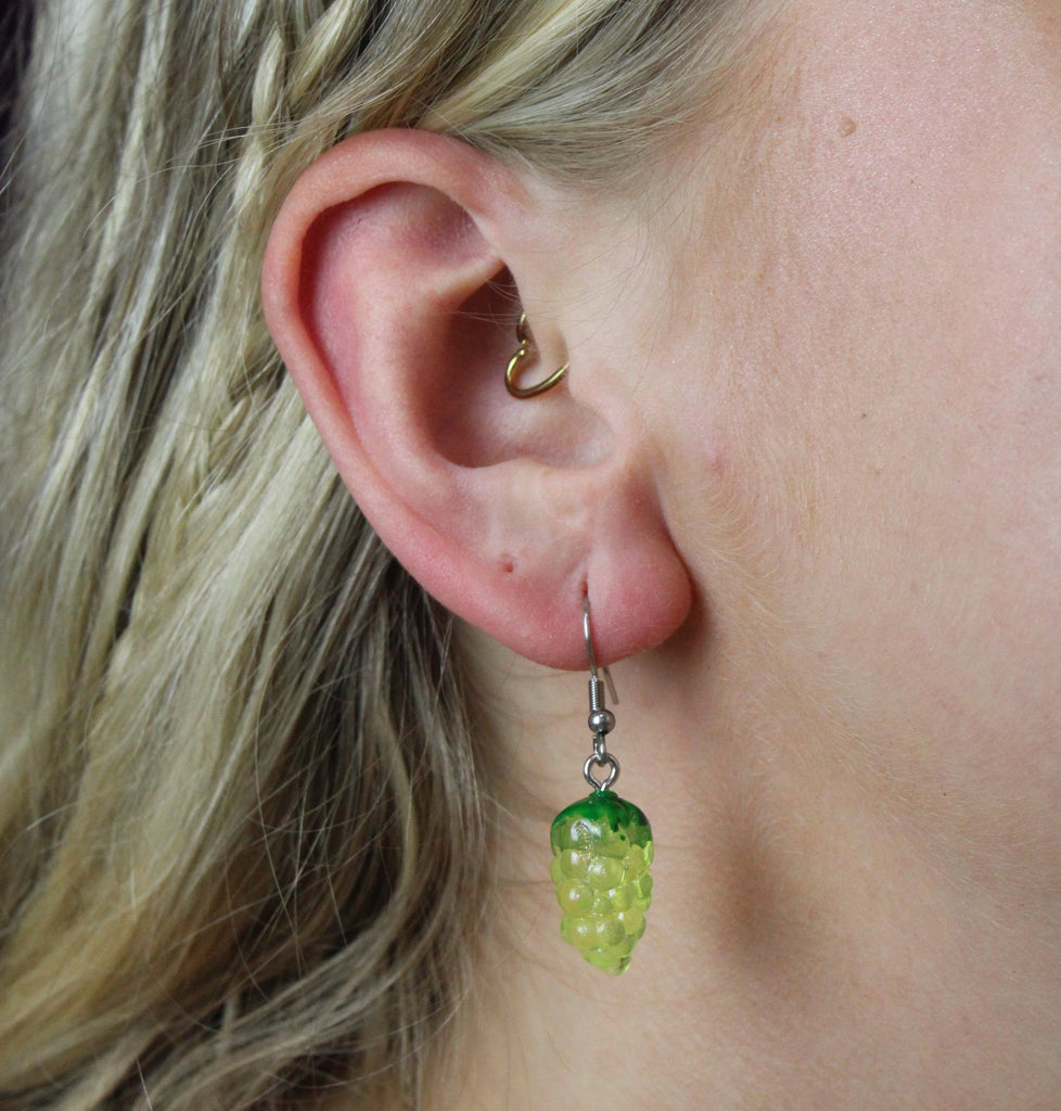 Got Any Grapes? Earrings (Green) - Sour Cherry
