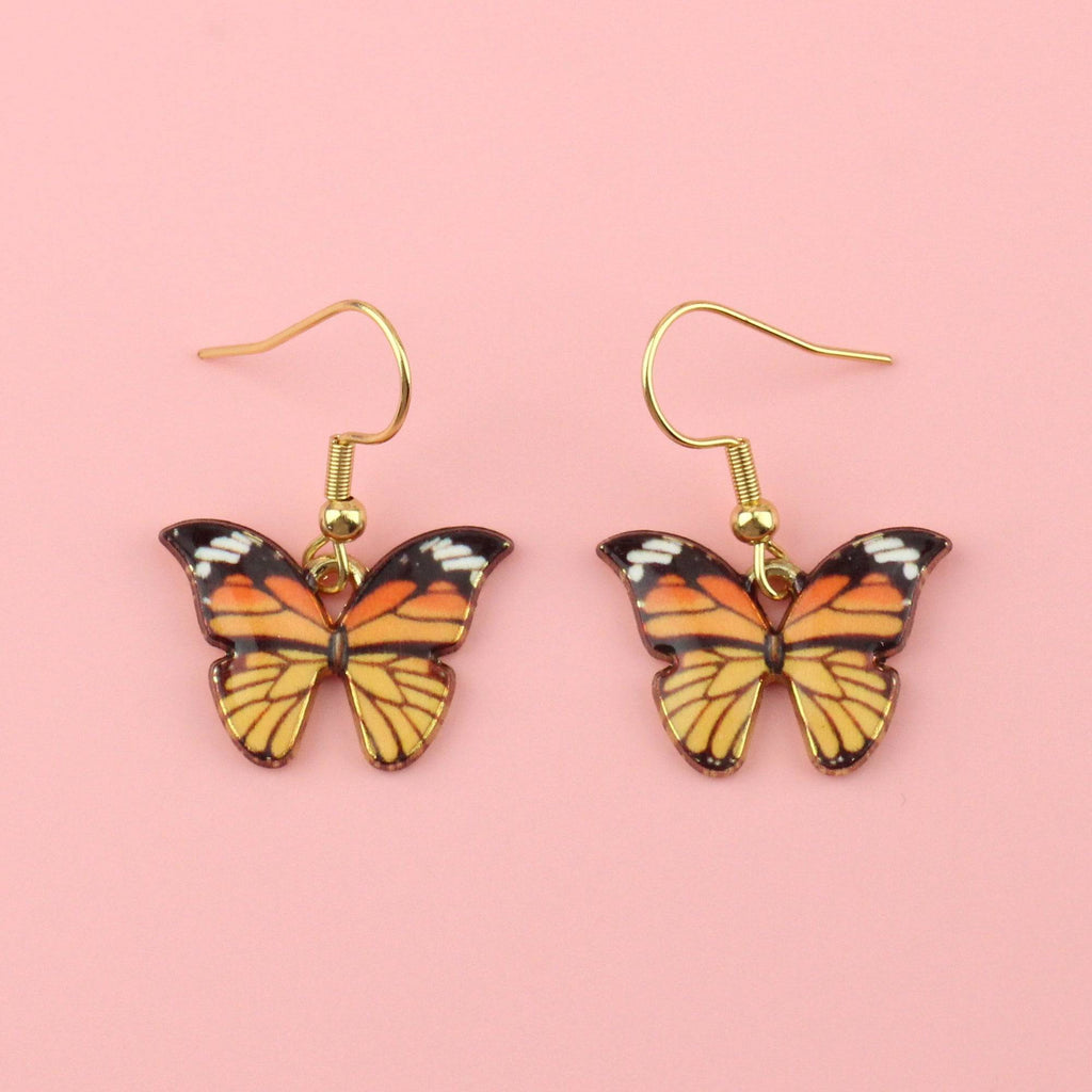 Autumnal Butterfly Earrings - Sour Cherry