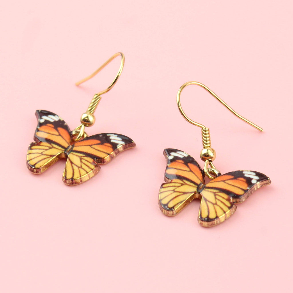 Autumnal Butterfly Earrings - Sour Cherry